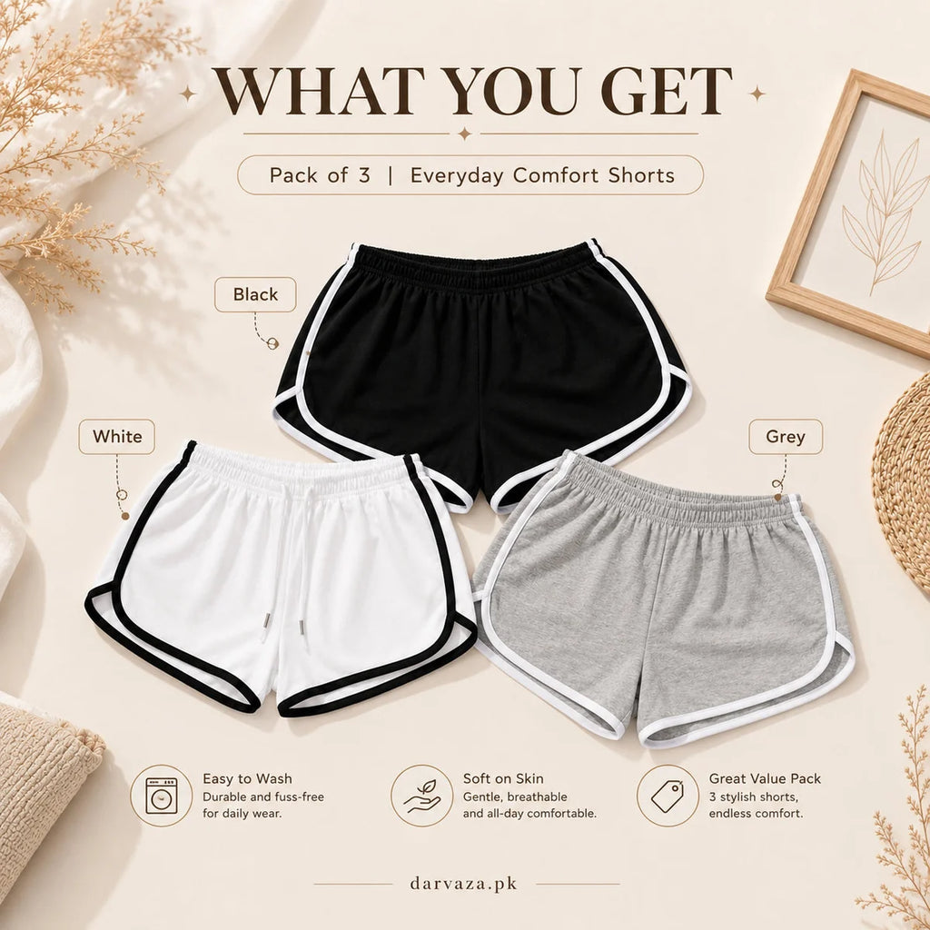 Buy 1 Get 2 Free – Pack of 3 Premium Soft Cotton Boxer Shorts