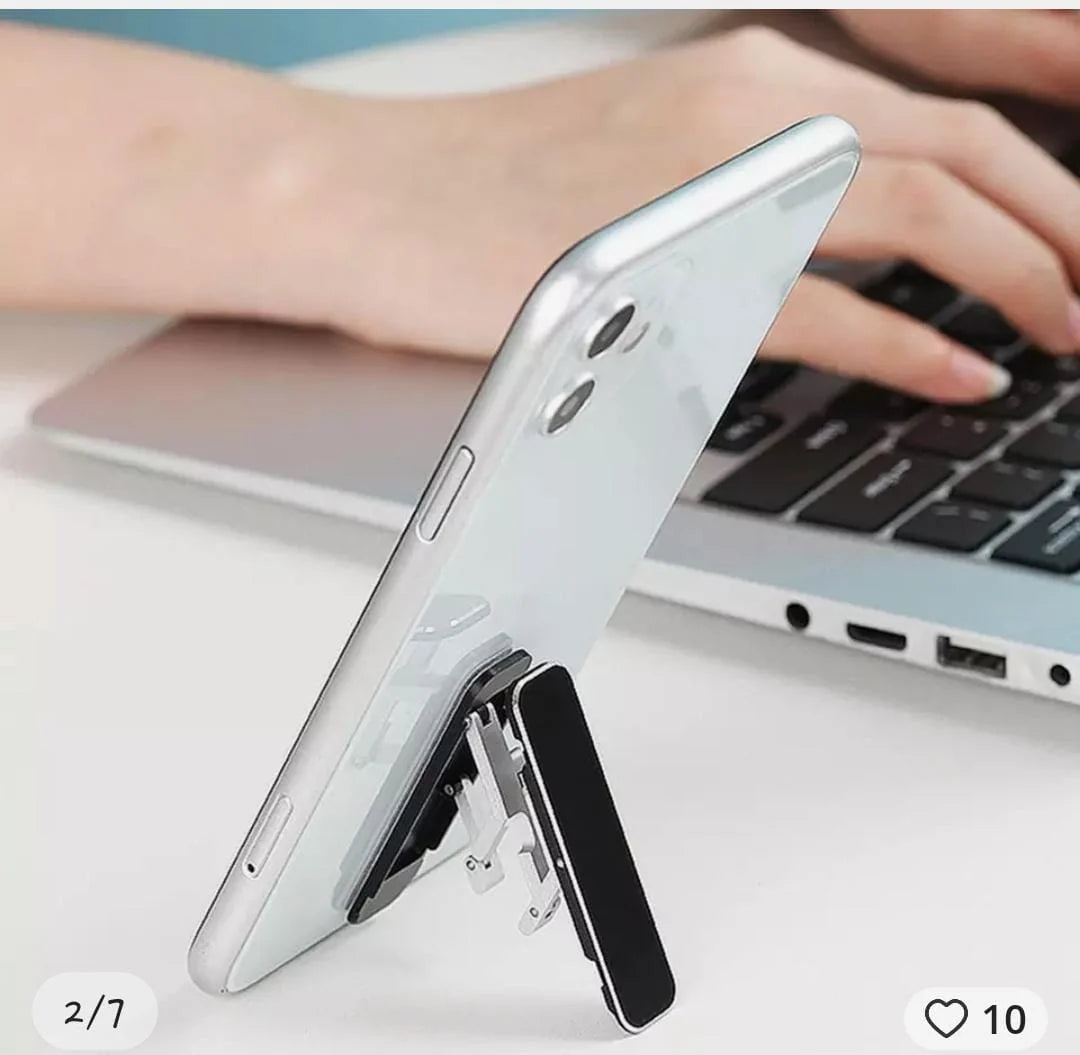 1PC Universal Mini Invisible Foldable Mobile Phone Stand Desktop Mount Material Holder Adjustable Angle