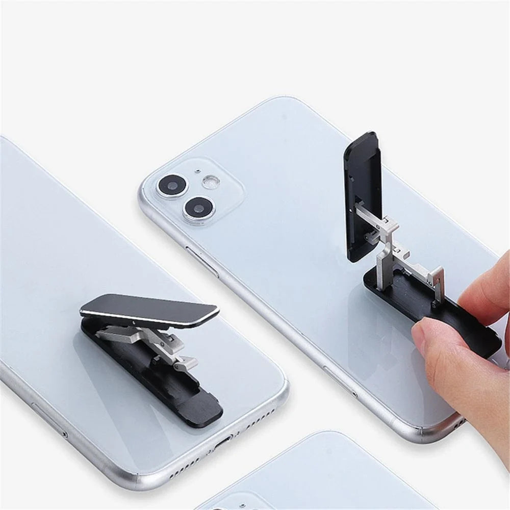 1PC Universal Mini Invisible Foldable Mobile Phone Stand Desktop Mount Material Holder Adjustable Angle